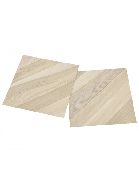Listoni Pavimenti Autoadesivi 55 pz in PVC 5,11 m² Beige Rigati