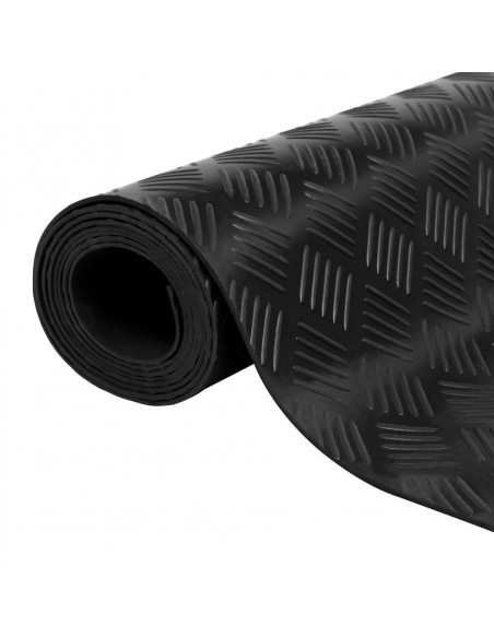 Tappetino Antiscivolo in Gomma 1,5x2 m 3 mm a Quadri