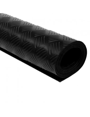 Tappetino Antiscivolo in Gomma 1,5x2 m 3 mm a Quadri