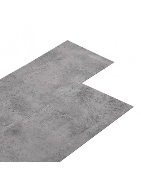 Listoni Pavimento Autoadesivi PVC 5,21m² 2mm Marrone Cemento