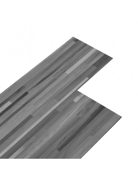 Listoni Autoadesivi in PVC 5,21 m² 2 mm Grigio a Strisce
