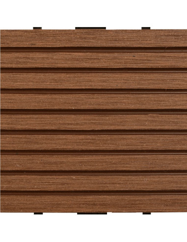 Piastrelle per Decking 22 pz 30x30cm 2mq in WPC Marrone
