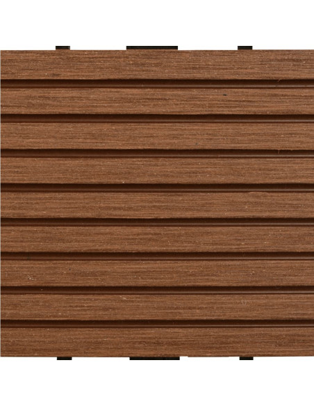 Piastrelle per Decking 22 pz 30x30cm 2mq in WPC Marrone