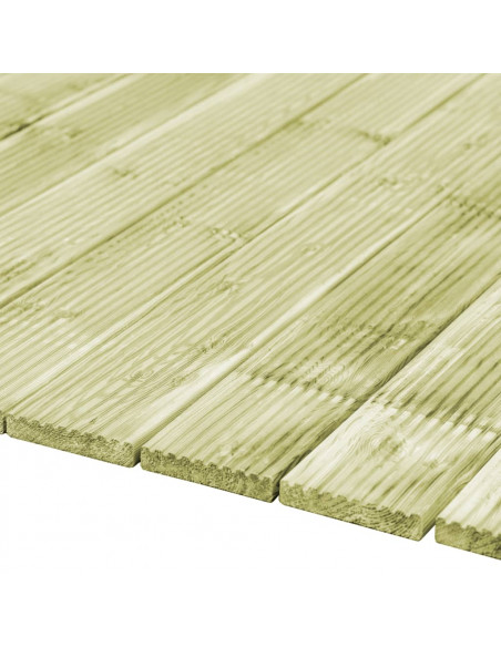 Tavole Pavimento 48pz 6,96 m² 1m Legno Massello Pino Impregnato