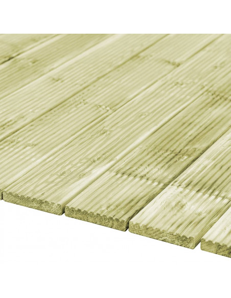 Tavole Pavimento 24pz 3,48 m² 1m Legno Massello Pino Impregnato