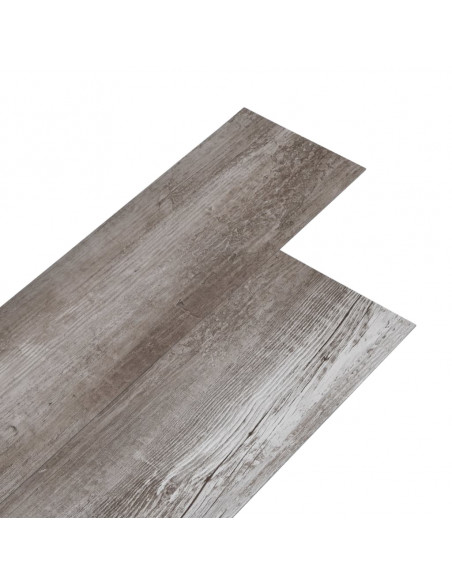 Listoni Autoadesivi in PVC 5,21 m² 2 mm Legno Marrone Opaco