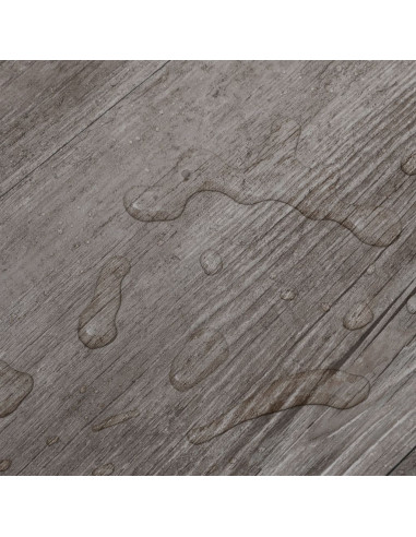 Listoni Autoadesivi in PVC 5,21 m² 2 mm Legno Marrone Opaco