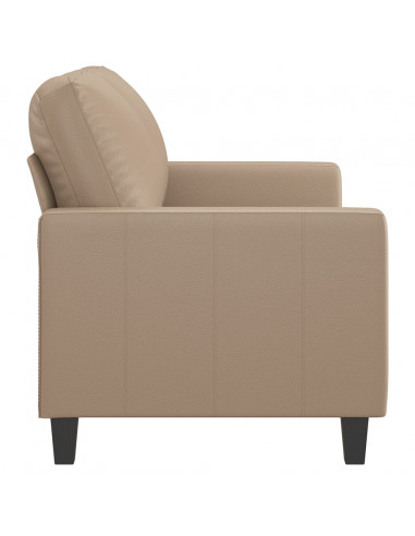 Divano a 2 Posti Cappuccino 140 cm in Similpelle