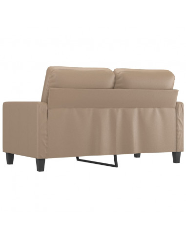 Divano a 2 Posti Cappuccino 140 cm in Similpelle