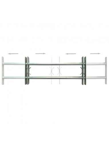 Grate per Finestre Regolabili 2 pz 700-1050 mm