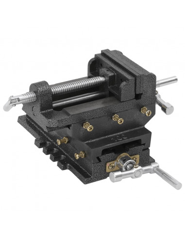 Morsa Manuale con Slitta Trasversale per Trapano a Colonna 78mm