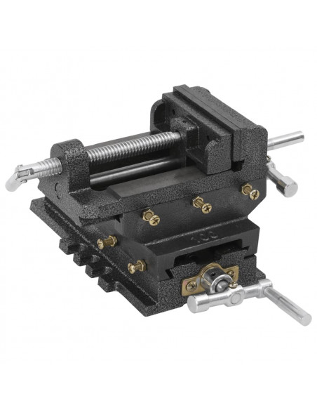 Morsa Manuale con Slitta Trasversale per Trapano a Colonna 78mm