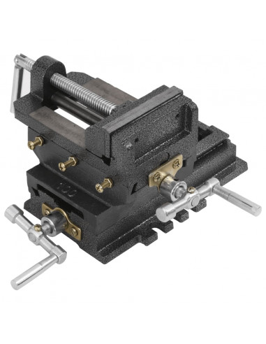 Morsa Manuale con Slitta Trasversale per Trapano a Colonna 78mm