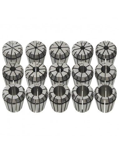 Pinze per Colletti ER25 Set Utensili per Tornitura 15 pz