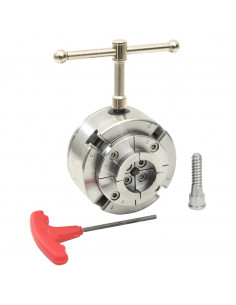 Mandrino per Legno a 4 Griffe M33 in Acciaio Argento 96 mm 2