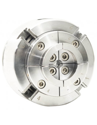 Mandrino per Legno a 4 Griffe M33 in Acciaio Argento 96 mm