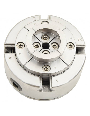 Mandrino per Legno a 4 Griffe M33 in Acciaio Argento 96 mm