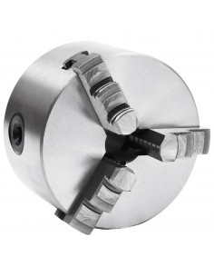 Mandrino per Tornio a 3 Griffe Autocentrante 100 mm in Acciaio 2