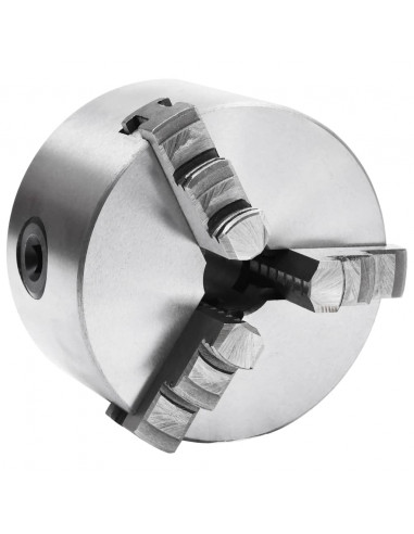 Mandrino per Tornio a 3 Griffe Autocentrante 100 mm in Acciaio