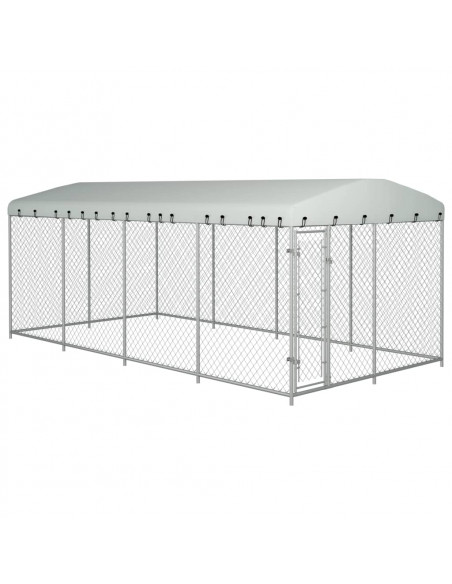 Canile da Esterno con Tetto 8x4x2,3 m