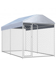 Canile da Esterno con Tetto 382x192x225 cm 2