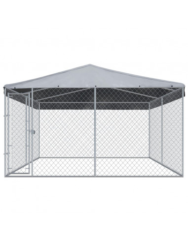 Canile da Esterno con Tetto 382x382x225 cm