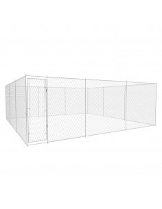 Canile da Esterno in Acciaio Zincato 570x570x185 cm 2