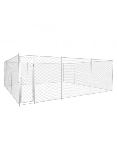 Canile da Esterno in Acciaio Zincato 570x570x185 cm