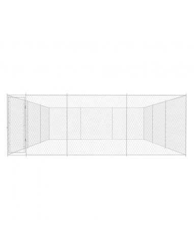 Canile da Esterno in Acciaio Zincato 570x570x185 cm