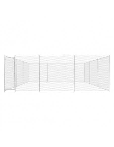 Canile da Esterno in Acciaio Zincato 570x570x185 cm