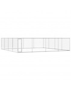 Canile da Esterno in Acciaio Zincato 760x760x185 cm 2