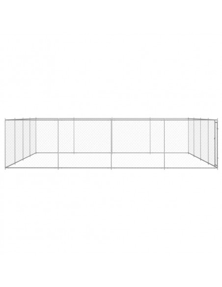 Canile da Esterno in Acciaio Zincato 760x760x185 cm