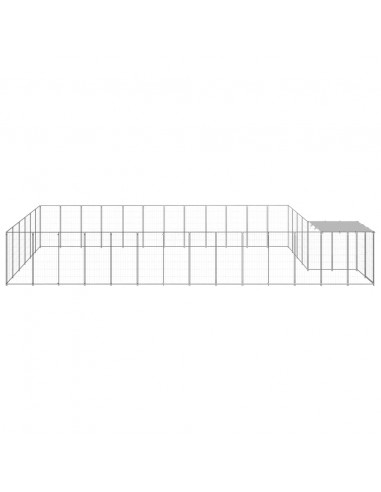 Gabbia per Cani Argento 22,99 m² in Acciaio