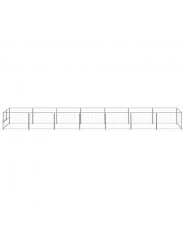 Gabbia per Cani Argento 7 m² in Acciaio