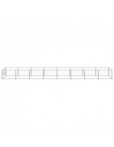 Gabbia per Cani Argento 8 m² in Acciaio