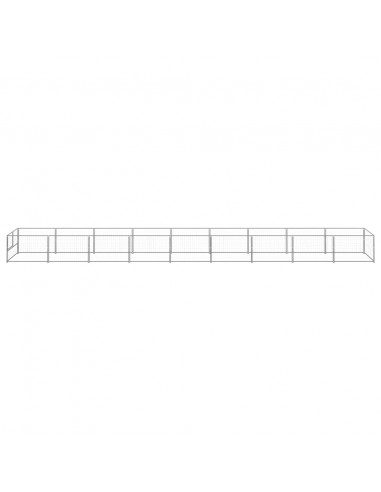 Gabbia per Cani Argento 9 m² in Acciaio