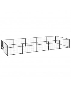 Gabbia per Cani Nera 10 m² in Acciaio 2