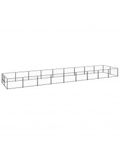 Gabbia per Cani Nera 18 m² in Acciaio 2