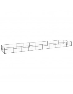 Gabbia per Cani Nera 20 m² in Acciaio 2