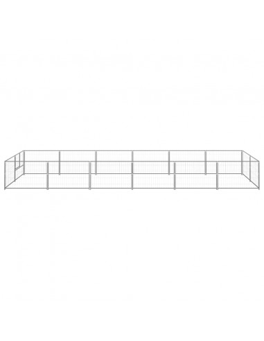 Gabbia per Cani Argento 12 m² in Acciaio