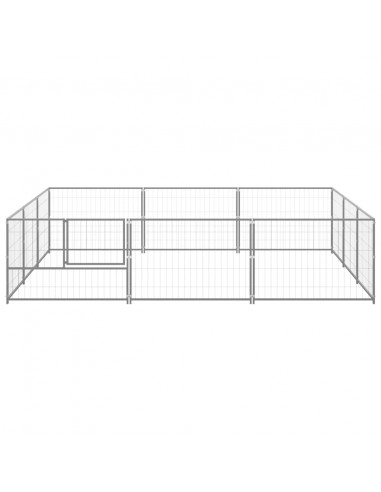 Gabbia per Cani Argento 9 m² in Acciaio