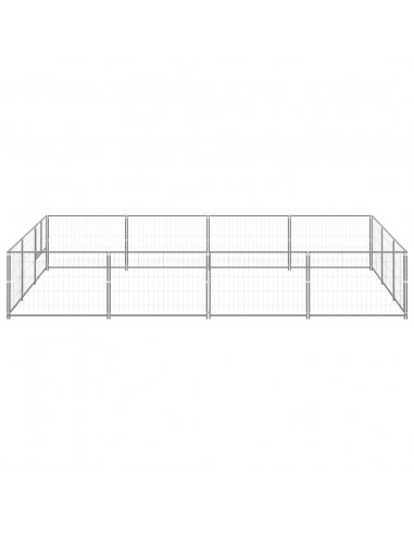 Gabbia per Cani Argento 12 m² in Acciaio