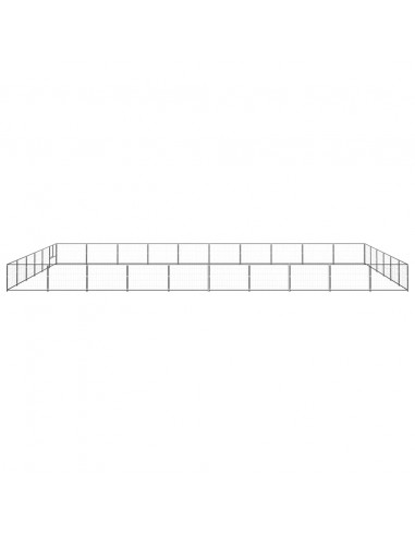 Gabbia per Cani Nera 60 m² in Acciaio