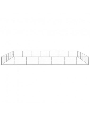 Gabbia per Cani Argento 42 m² in Acciaio