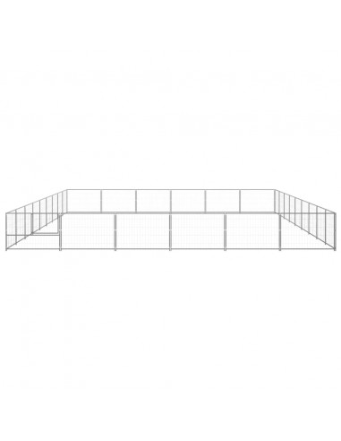 Gabbia per Cani Argento 54 m² in Acciaio