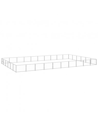 Gabbia per Cani Argento 60 m² in Acciaio