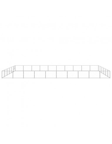 Gabbia per Cani Argento 60 m² in Acciaio