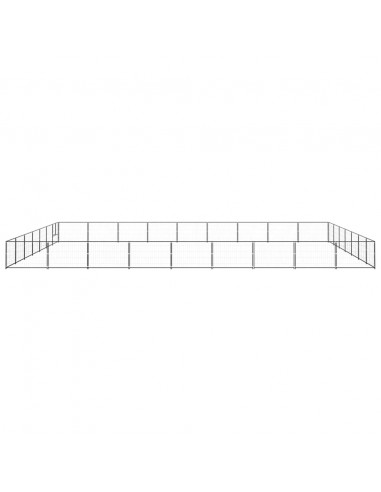 Gabbia per Cani Nera 63 m² in Acciaio