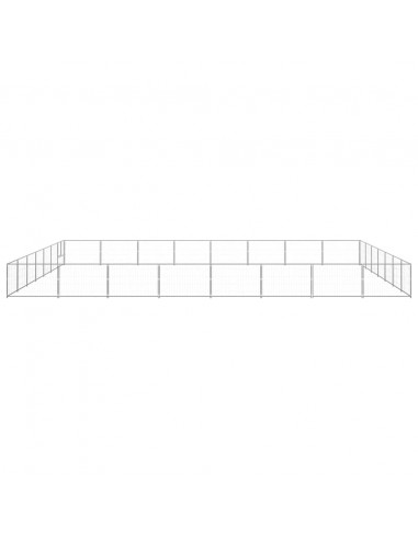 Gabbia per Cani Argento 56 m² in Acciaio