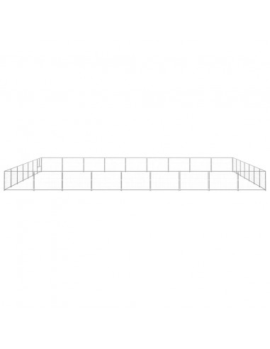 Gabbia per Cani Argento 63 m² in Acciaio